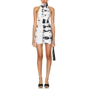 Alex Perry 'Boden' White Polyester Turtleneck Mini Dress Size 4